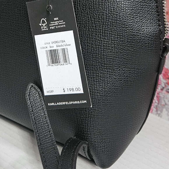 Karl Lagerfeld Black Backpack NWT - Picture 7 of 11